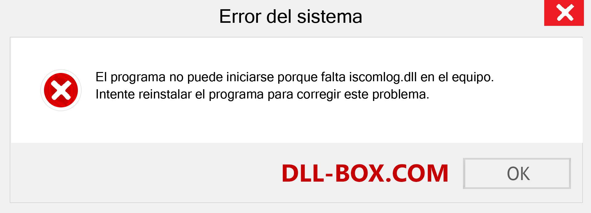 ¿Falta el archivo iscomlog.dll ?. Descargar para Windows 7, 8, 10 - Corregir iscomlog dll Missing Error en Windows, fotos, imágenes