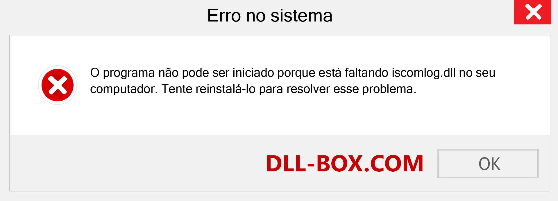 Arquivo iscomlog.dll ausente ?. Download para Windows 7, 8, 10 - Correção de erro ausente iscomlog dll no Windows, fotos, imagens